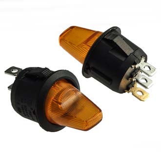 KCD1-101N-5H-Y/3P ON-OFF - Клавишный переключатель KCD1-101N-5H-Y/3P, ON-OFF