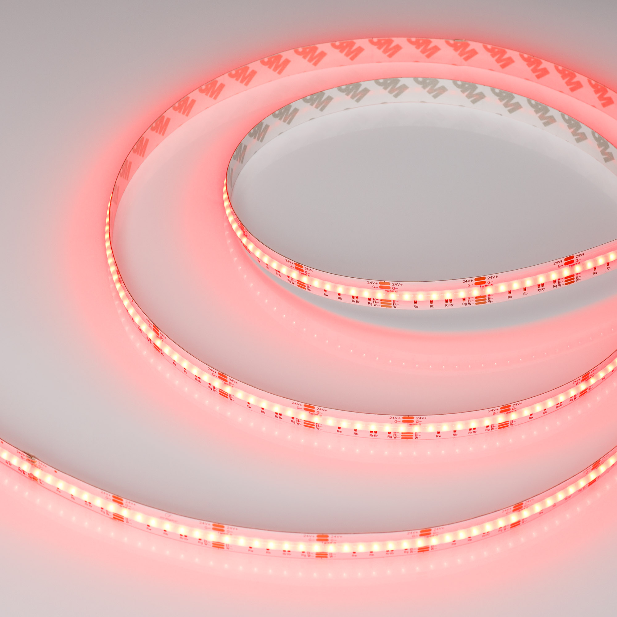 Лента CSP-X840-12mm 24V RGBW-White (17.2 W/m, IP20, 5m) 046935 - Лента CSP сплошной засветки без видимых светодиодов, открытая IP20. Светодиоды CSP, 840 шт/м (4200 шт на 5 м), белая плата, ширина 12 мм, скотч 3M. Цвет RGB+6000К , угол 160°. Питание 24V, м