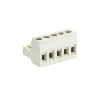 Розетка Wiecon 8113 B / 5 OB - Розеточный разъем, угловой, на кабель, шаг 5,00 мм, 5 полюсов, номинальное сечение: 2,5 мм кв., винтовая фиксация провода, 400V, 12А, без маркировки, цвет: серый, серия 8113 B OB