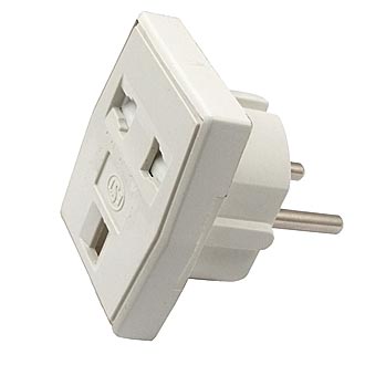 FD-1960 - Переходник сетевой Тип G - Тип C, белый