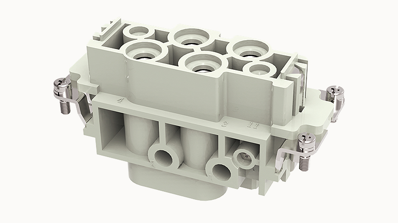 Розеточная контактная вставка DK-4/2-F - Розеточная контактная вставка, винтовая фиксация, 4/2 полюса, типоразмер 16B, 690V, 80A, сечение обслуживаемых проводников 1,5-16 мм кв,, тип покрытия контактов: серебро