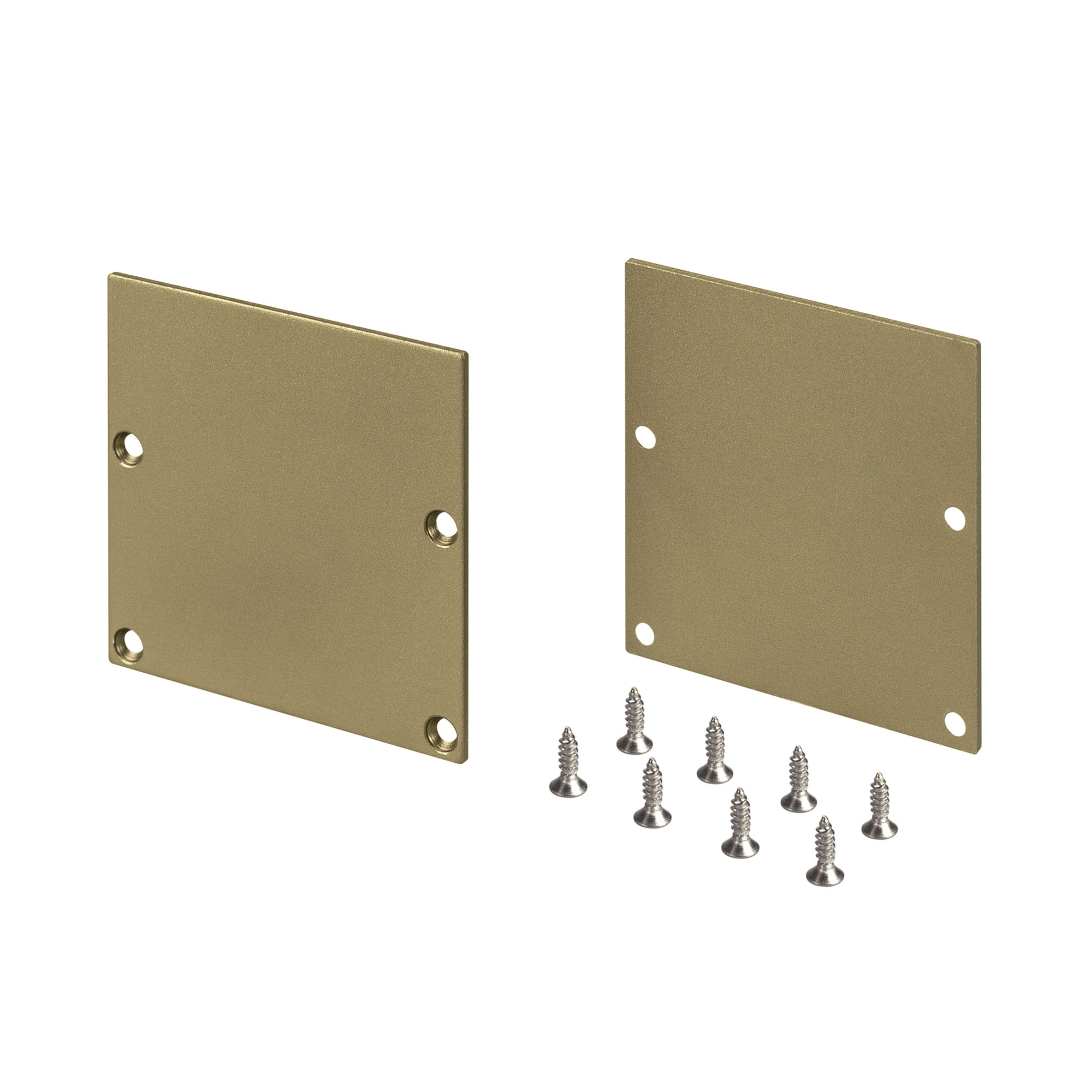 Заглушка SL-LINE-5050-LW GOLD глухая 039984 - Пара заглушек для профиля SL-LINE-5050-LW. Цвет - золотой. В комплекте 2 заглушки, 8 шурупов. Цена за 1 комплект.