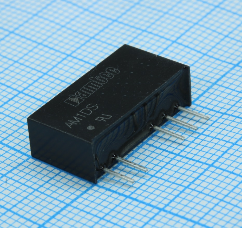 AM1DS-2407SH30JZ - DC/DC, 1Вт, вход 21.6…26.4В, выход 7.2В/0.013…0.139А, изоляция 3000В DC, КПД 80%, максимальная емкостная нагрузка не более 1000мкФ, SIP7, 19.65x6x10.16мм, -40…105°C, пластик
