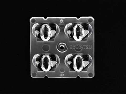 ALST50D4LED5050T2M - Групповая квадратная линза 2x2 на 4 светодиода 5050/3535 эфф=93% диаграмма T2,50x50mm