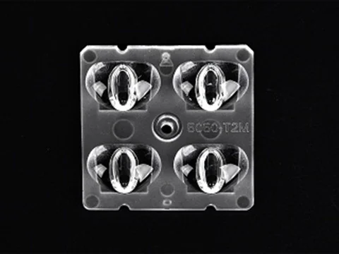 ALST50D4LED5050T2M - Групповая квадратная линза 2x2 на 4 светодиода 5050/3535 эфф=93% диаграмма T2,50x50mm
