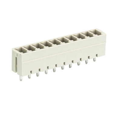 Вилка Wiecon 8513 S / 10 G - Вилочный разъем, вертикальный, на плату, шаг 3,5 мм, 10 полюсов, фиксация на плате пайкой, 250V, 8А, без маркировки, цвет: серый, серия 8513 S G