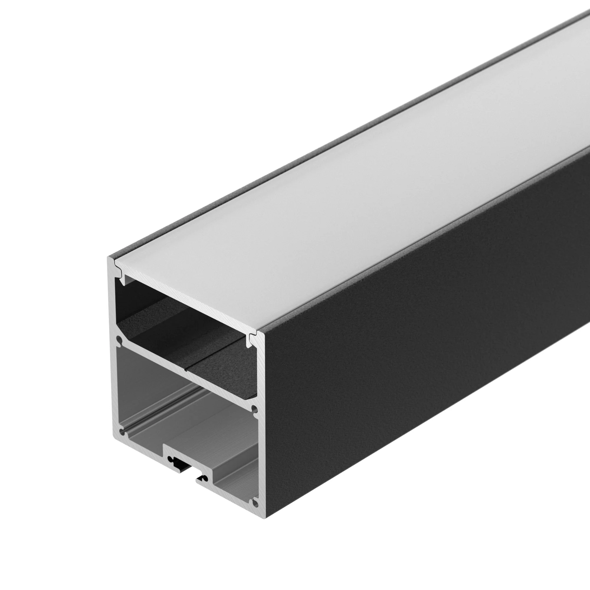 Профиль SL-LINE-5050-3000 BLACK 036255 - Алюминиевый профиль для светодиодных лент и линеек. Цвет - чёрный RAL9005 (порошковая окраска). Габаритные размеры (LхWхH): 3000x50x50 мм. Ширина площадки для ленты 38 мм. Отсек для БП 46х22мм. Экраны, заглушки и д