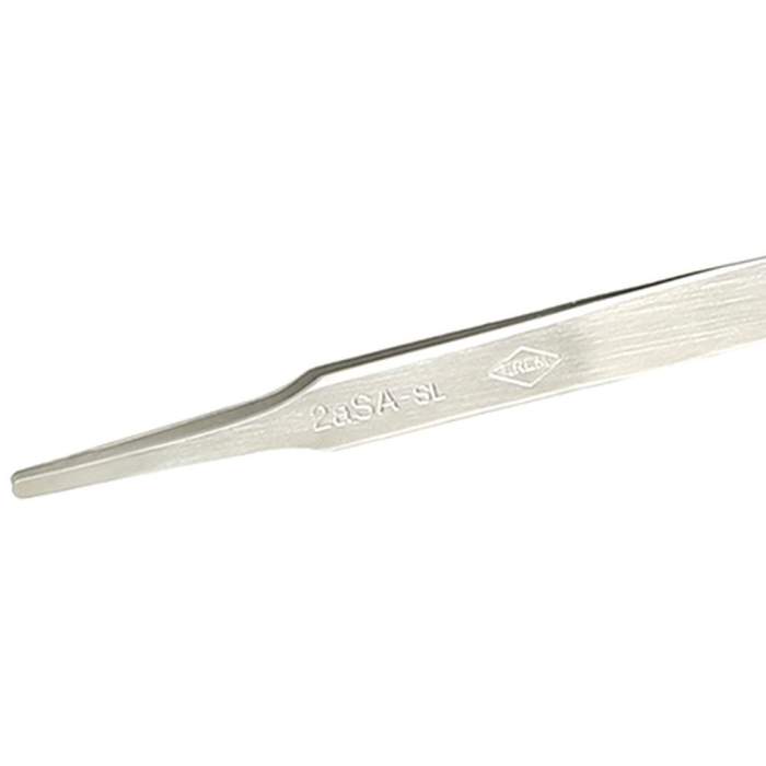 2ASASL - Специальная нержавеющая сталь, не магнитятся. Точный пинцет со средними концами для зажима компонентов, 120 мм, 15 г. Экономичная модель