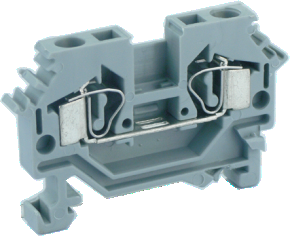 Проходная клемма UJ1-2.5/2L - Проходная клемма, тип фиксации провода: пружинный, номинальное сечение: 2,5 мм кв., 24A, 660V, ширина: 5 мм, цвет: серый, тип монтажа: DIN 35