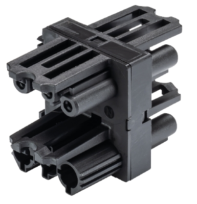 Разветвитель GST18I3V 3P1 B V SW - Распределительное устройство, 1 вход / 3 выхода, тип: H, 3 полюса, серия gesis GST18i3, номинальное напряжение: 250V, номинальный ток: 20А, цвет: черный