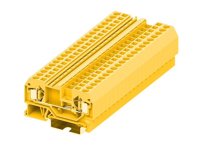 Проходная клемма 204925 - Проходная клемма, TA4, тип фиксации провода: пружинный, номинальное сечение: 4 мм кв., 32A, 800V, ширина: 6 мм, цвет: желтый, тип монтажа: DIN 35