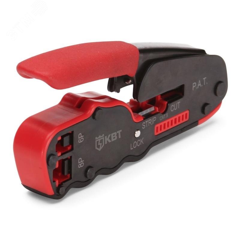 JT-04 - Клещи для обжима разъемов 8Р8С (RJ-45), 6Р6С (RJ-12), 6P4C (RJ-11), 6Р2С, встроенные модули