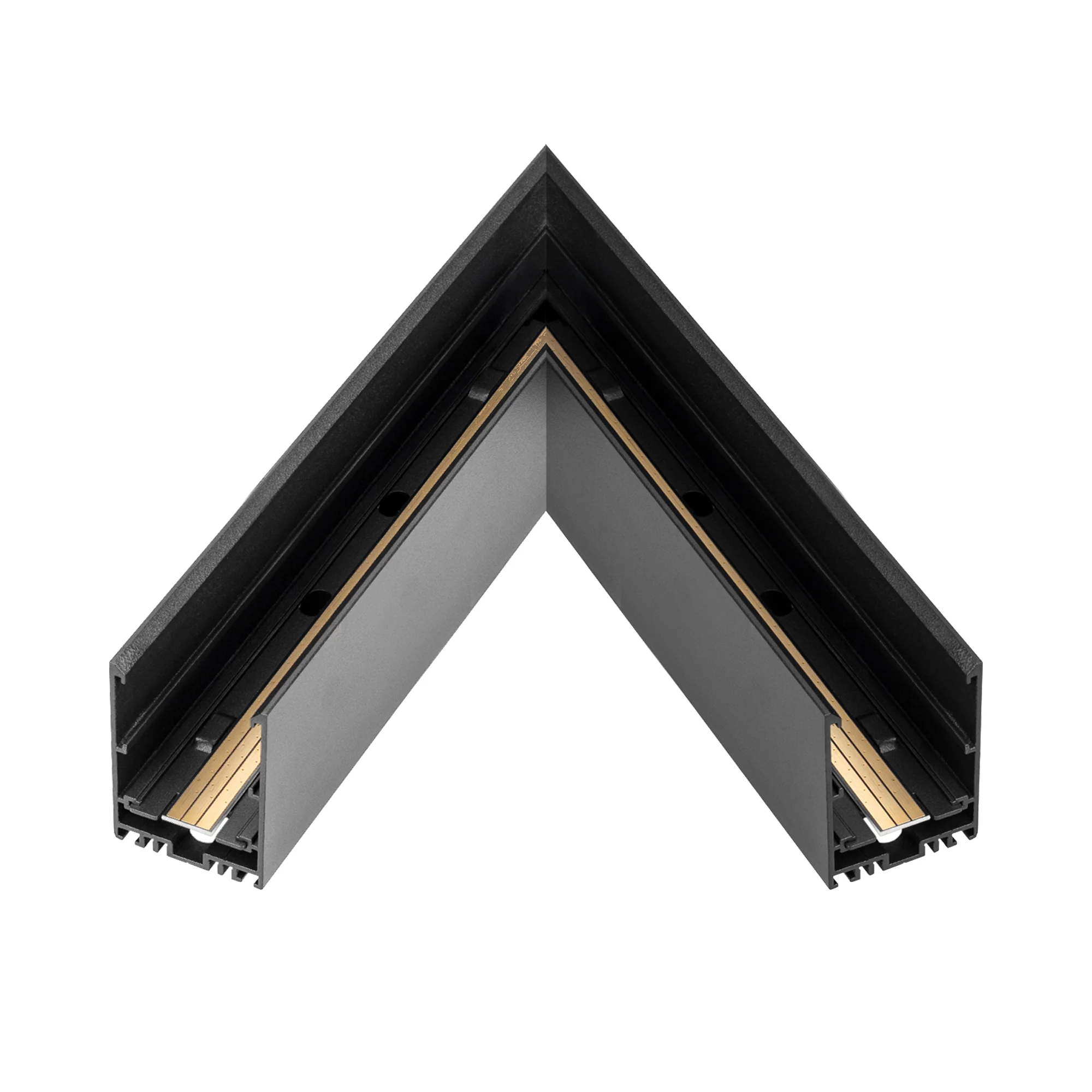 Коннектор угловой MAG-CON-4563-V60 (BK) 035312 - Угловой коннектор 60 градусов для трека MAG-TRACK-4563. Материал алюминий, цвет черный. Размеры 230x230x45x63мм. DC24V. Аксессуары для соединения с треком приобретаются отдельно.