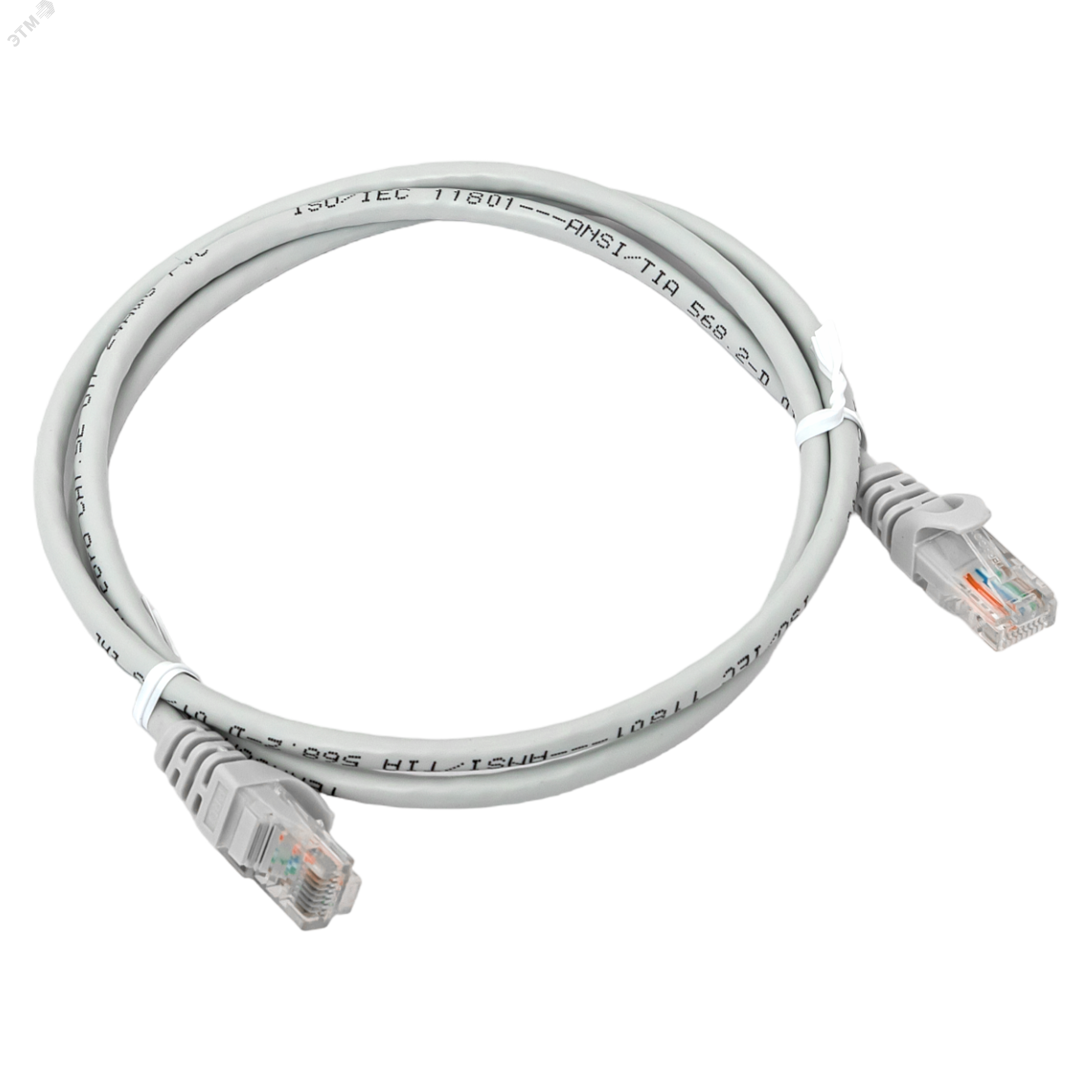 Патч-корд кат.5E UTP неэкранир. PVC сер. 1.0м TERACOM PRO TRP-5EUTP-PVC-1M-GY