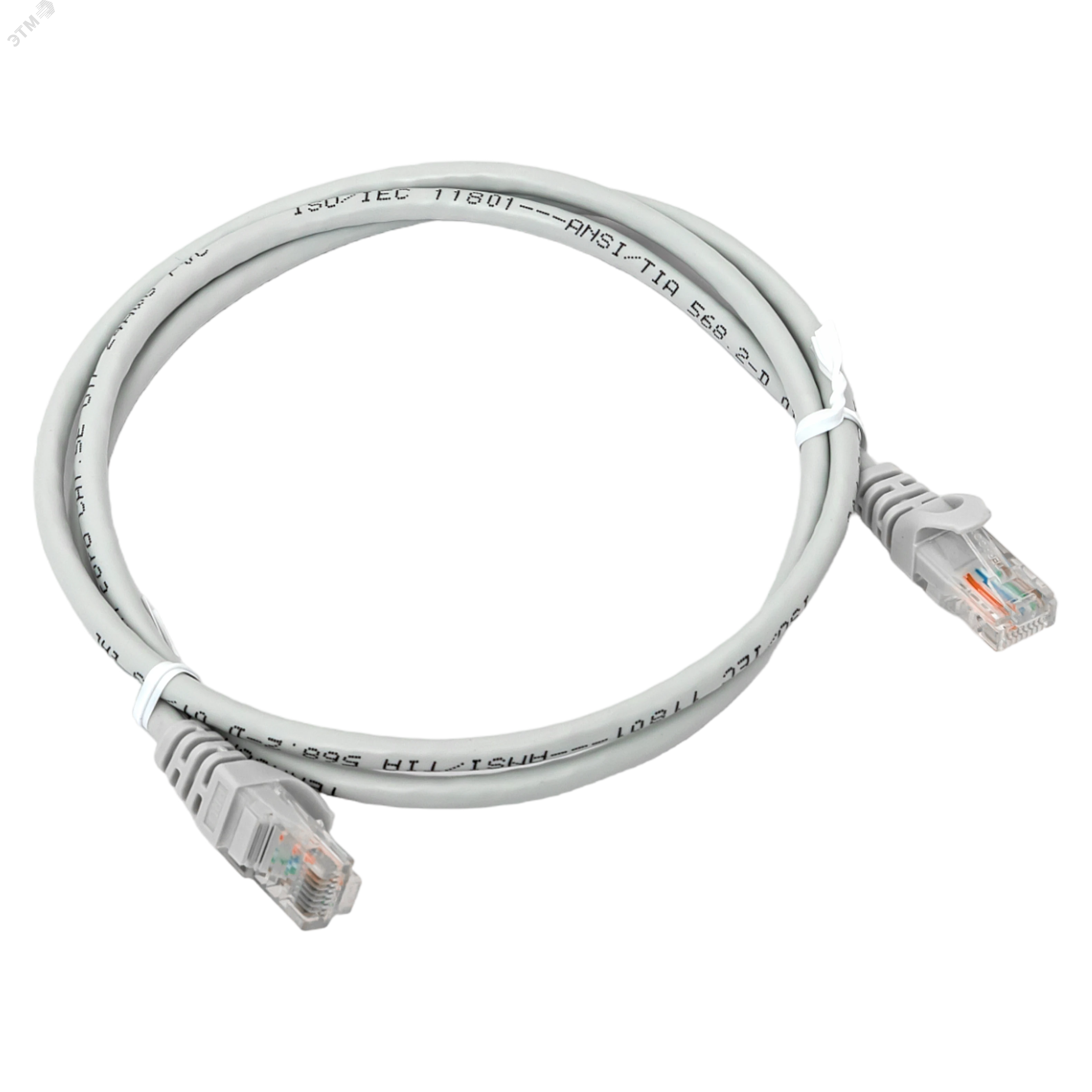Патч-корд кат.5E UTP неэкранир. PVC сер. 1.0м TERACOM PRO TRP-5EUTP-PVC-1M-GY