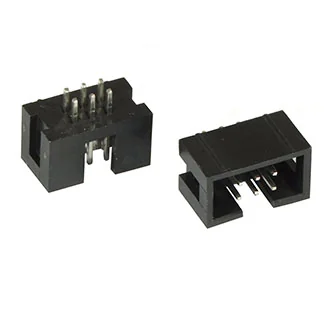 BH-06  (IDC-06MS) - IDC разъем, вилка на плату прямая двухрядная 6pin(2x3)., шаг 2.54мм