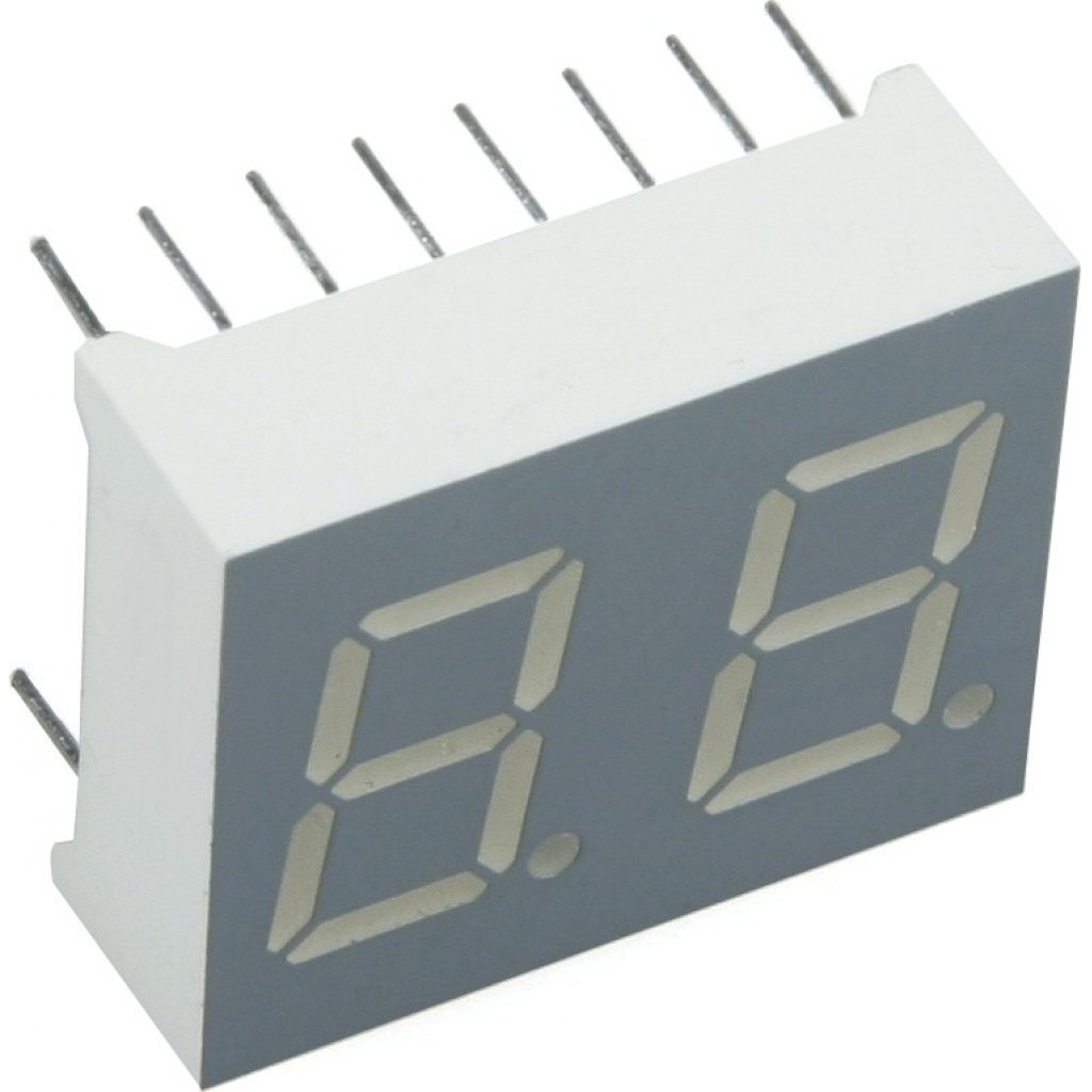 DA56-11GWA - 2-х разрядный индикатор 14,22мм/зеленый/568нм/3-10.5мкд