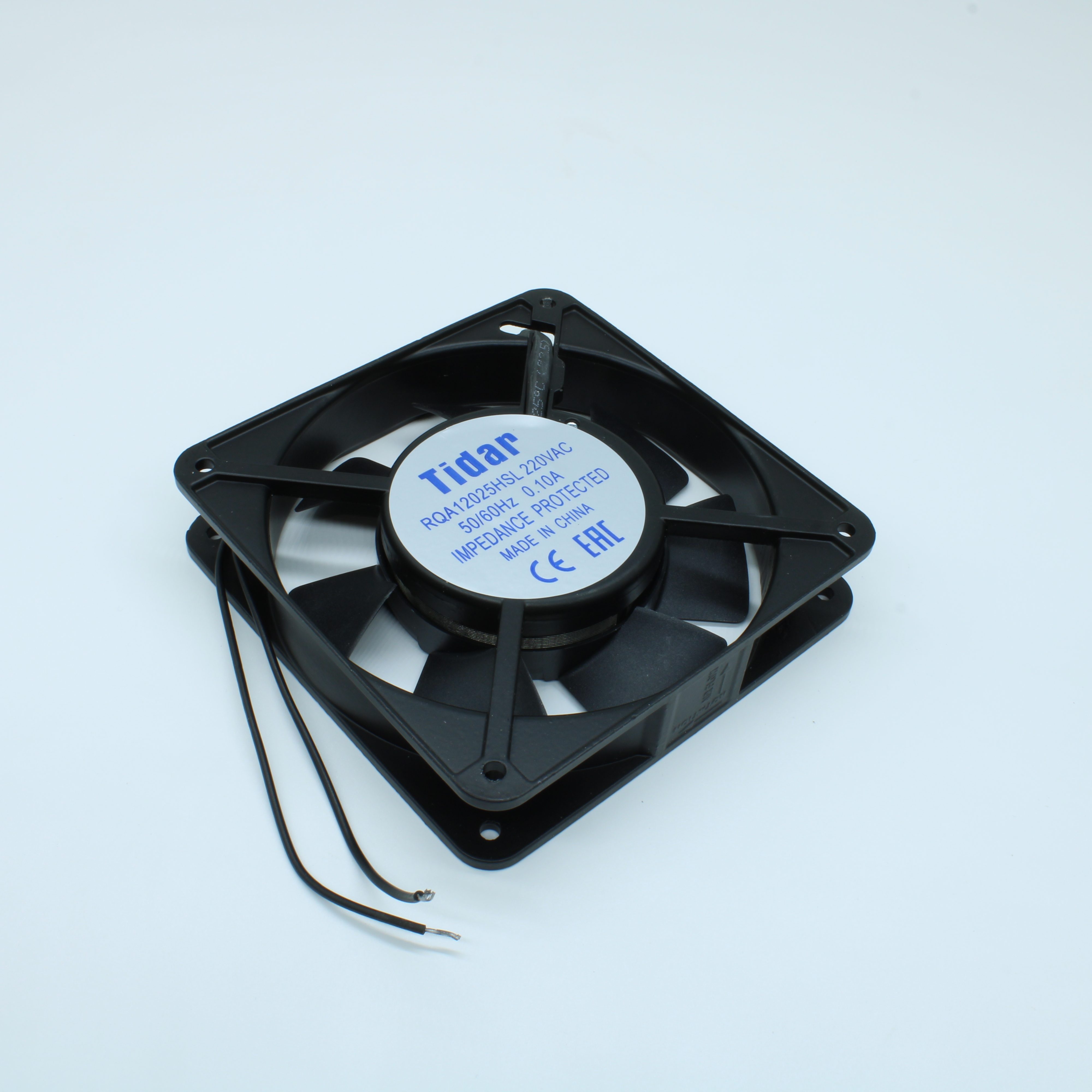 RQA 12025HSL 220VAC - Вентилятор 220В AC, 2450об/мин., 120х120х25мм, 1.18 м3/мин, 32 дБ, подшипник скольжения, тип вывода - провод