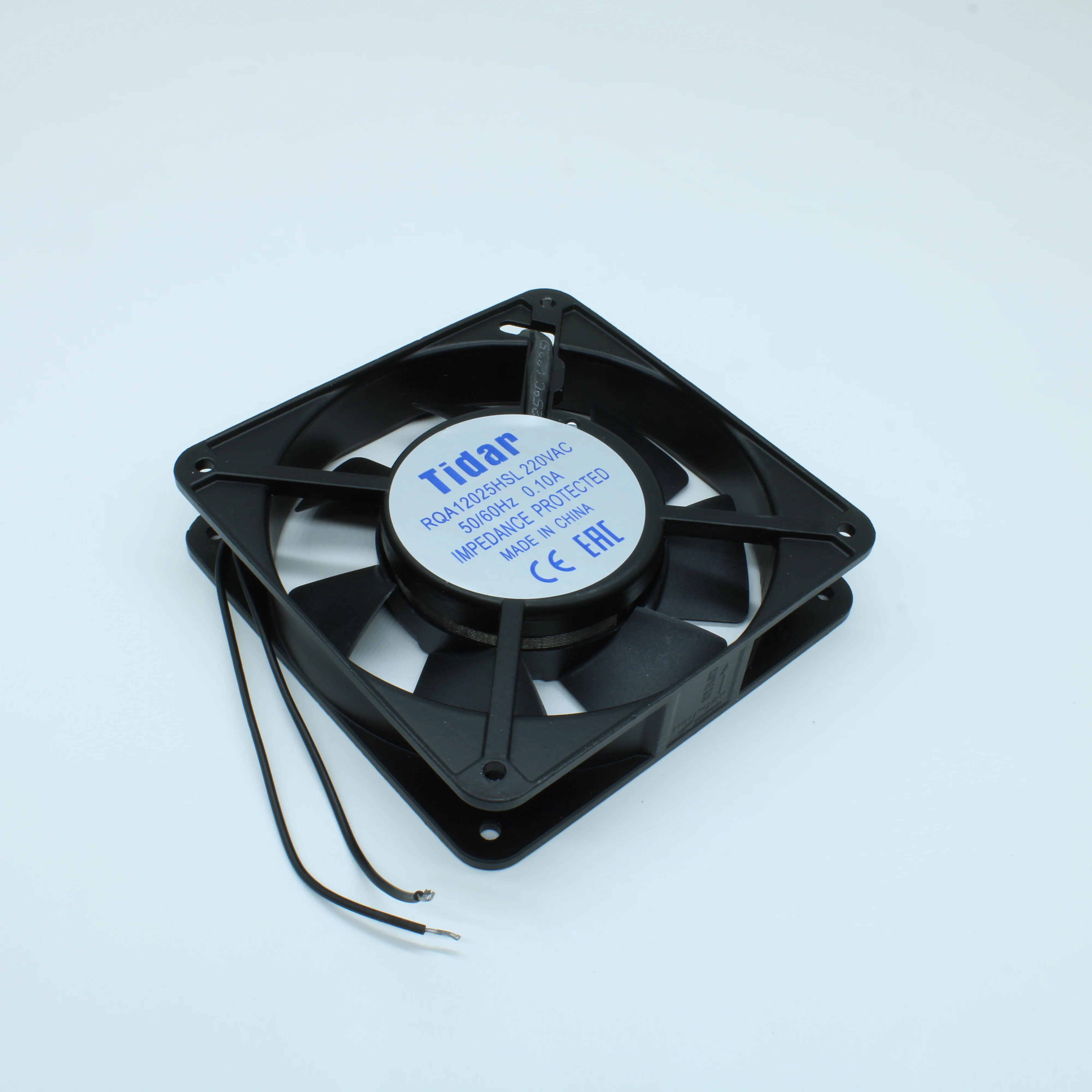 RQA 12025HSL 220VAC - Вентилятор 220В AC, 2450об/мин., 120х120х25мм, 1.18 м3/мин, 32 дБ, подшипник скольжения, тип вывода - провод