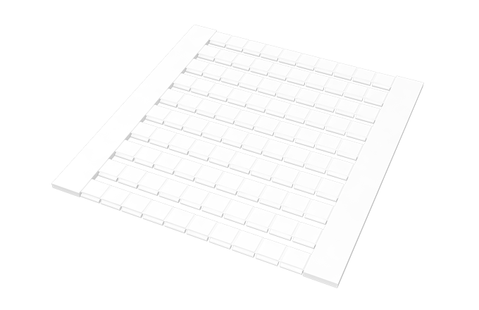 Маркировка  TMB6.2-100/61...70 - Маркировочные шильдики для клемм TU/TP/TC, сечением 4 мм кв., 100 шильдиков, нанесенные символы: 61...70, с горизонтальным, расположением, цвет белый