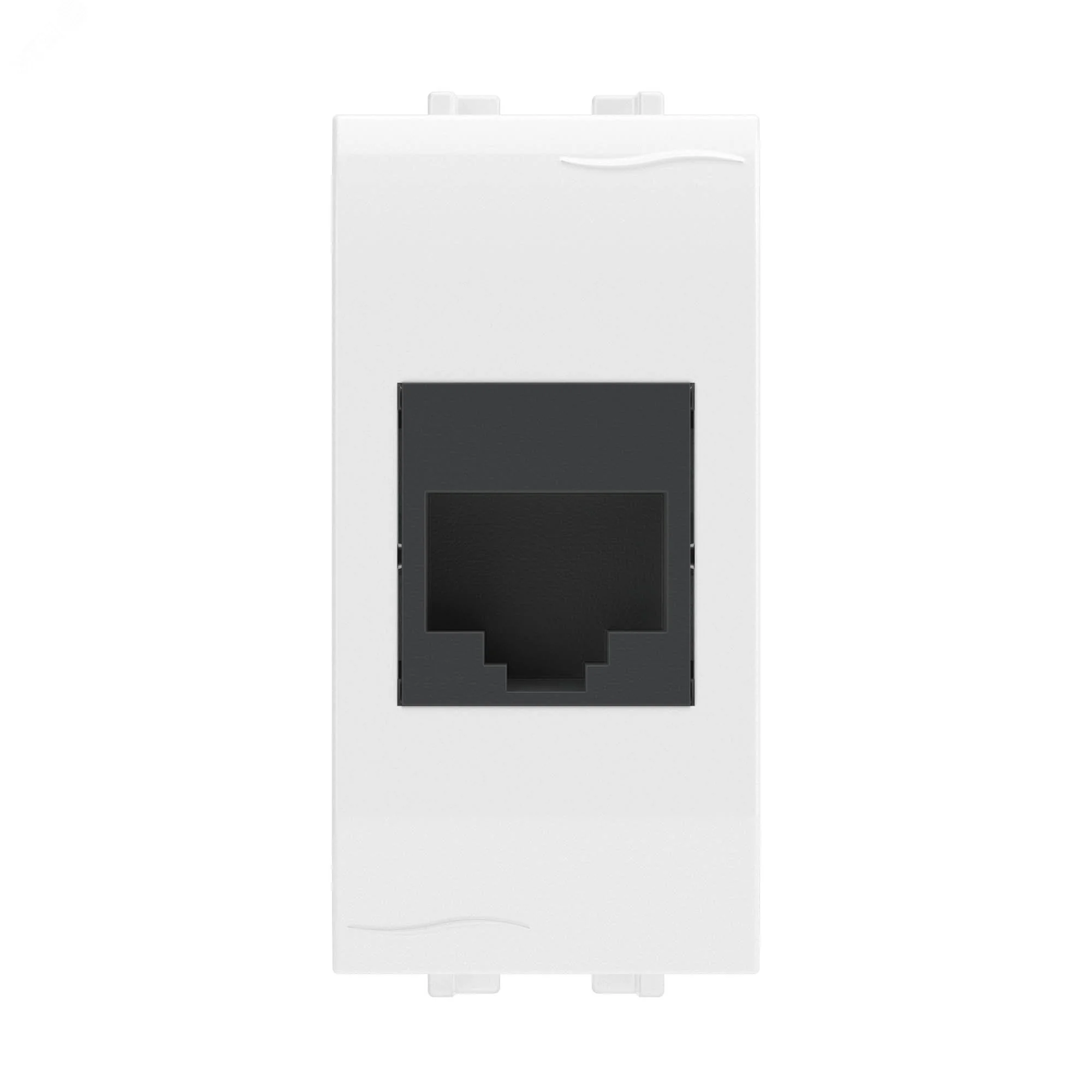 Розетка компьютерная 1-м СП 1мод. Brava RJ45 кат.5E разъем Hyperline бел. 76654B