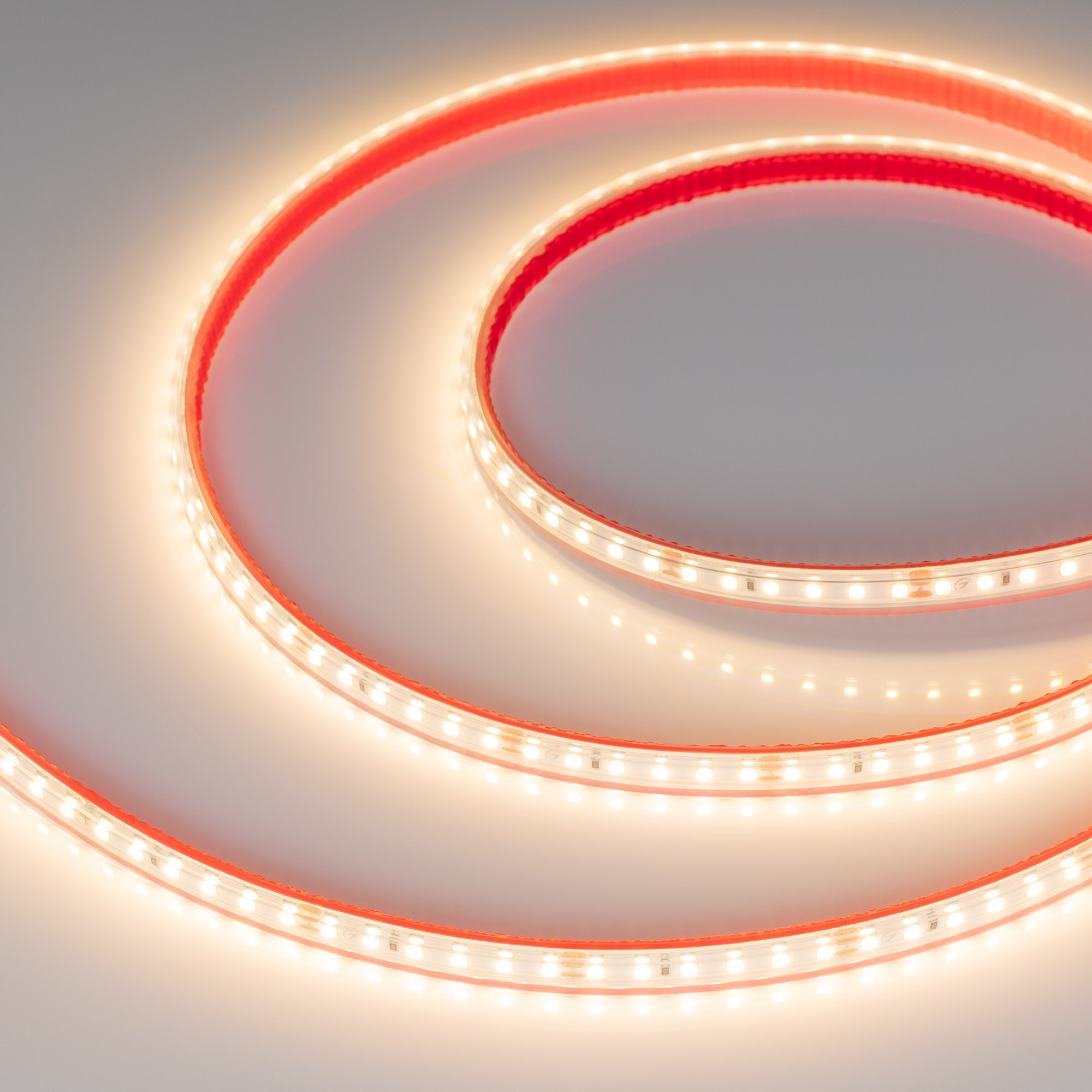 Лента герметичная RTW-PS-A120-10mm 24V Warm3000 (9.6 W/m, IP67, 2835, 50m) 024578(2) - Светодиодная лента (монтажная бобина 50м) RTW-PS-A120, герметичная (PS-силиконовая экструзия). Светодиоды 2835, 120 шт/м (6000 шт на 50 м), белая плата, ширина 10 мм, с