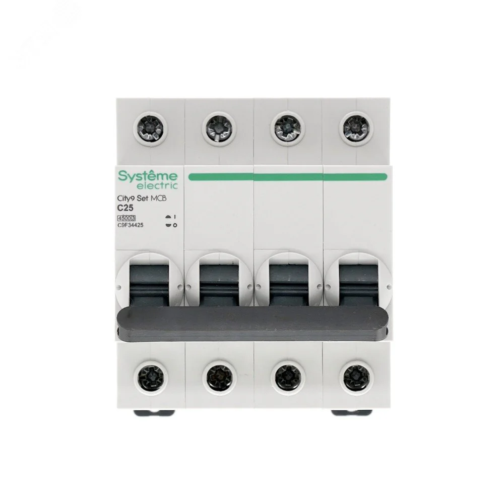 Выключатель автоматический модульный 4п C 25А 4.5кА City9 Set 400В SE C9F34425