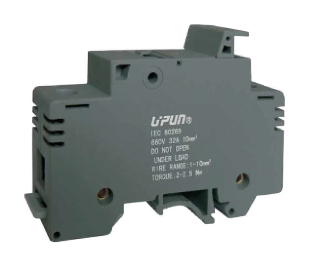 Барьерная клемма UTD-32RDX60 - Предохранительная барьерная клемма, 10X38, с LED 60V, тип фиксации провода: винтовой, номинальное сечение: 10 мм кв., до 32A, 1000V, ширина: 17,5 мм, цвет: черный, тип монтажа: DIN 35