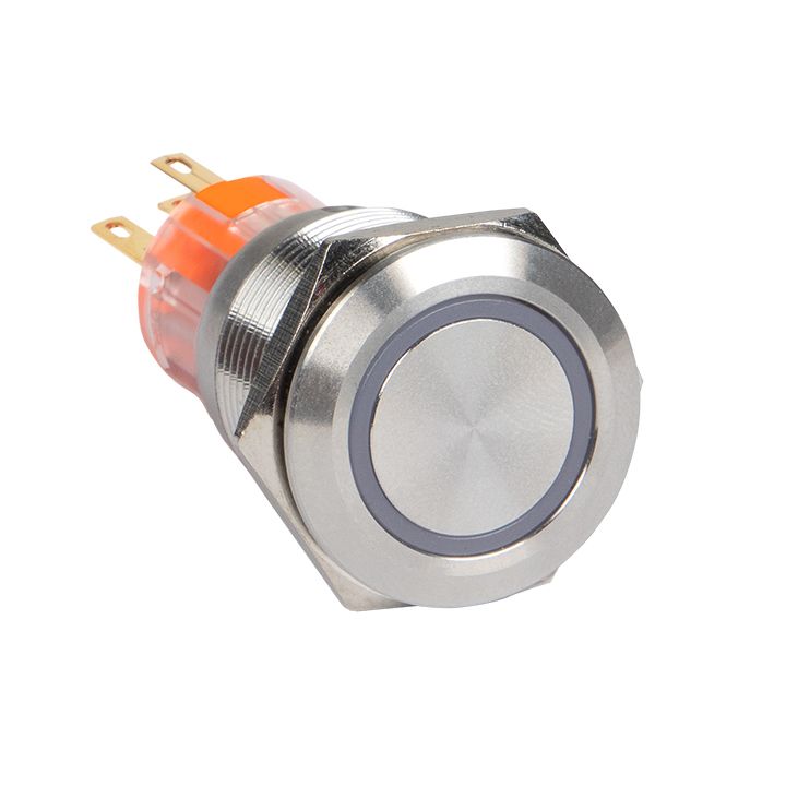 Кнопка S-Pro67 19 мм с фикс. с оранжевой подсв. 24В PROxima s-pro67-232