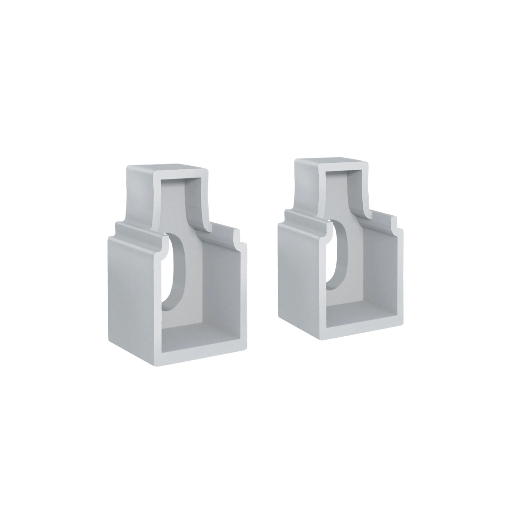 Заглушка DECORE-S6 с отверстием 044803 - Пара заглушек для профилей DECORE-S6-EXT-V-COMFORT-2000, DECORE-S6-EXT-COMFORT-2000, DECORE-S6-INT-COMFORT-2000. Цвет - серебристый. Материал - пластик.  В комплекте 2 заглушки с отверстием. Цена за 1 комплект.
