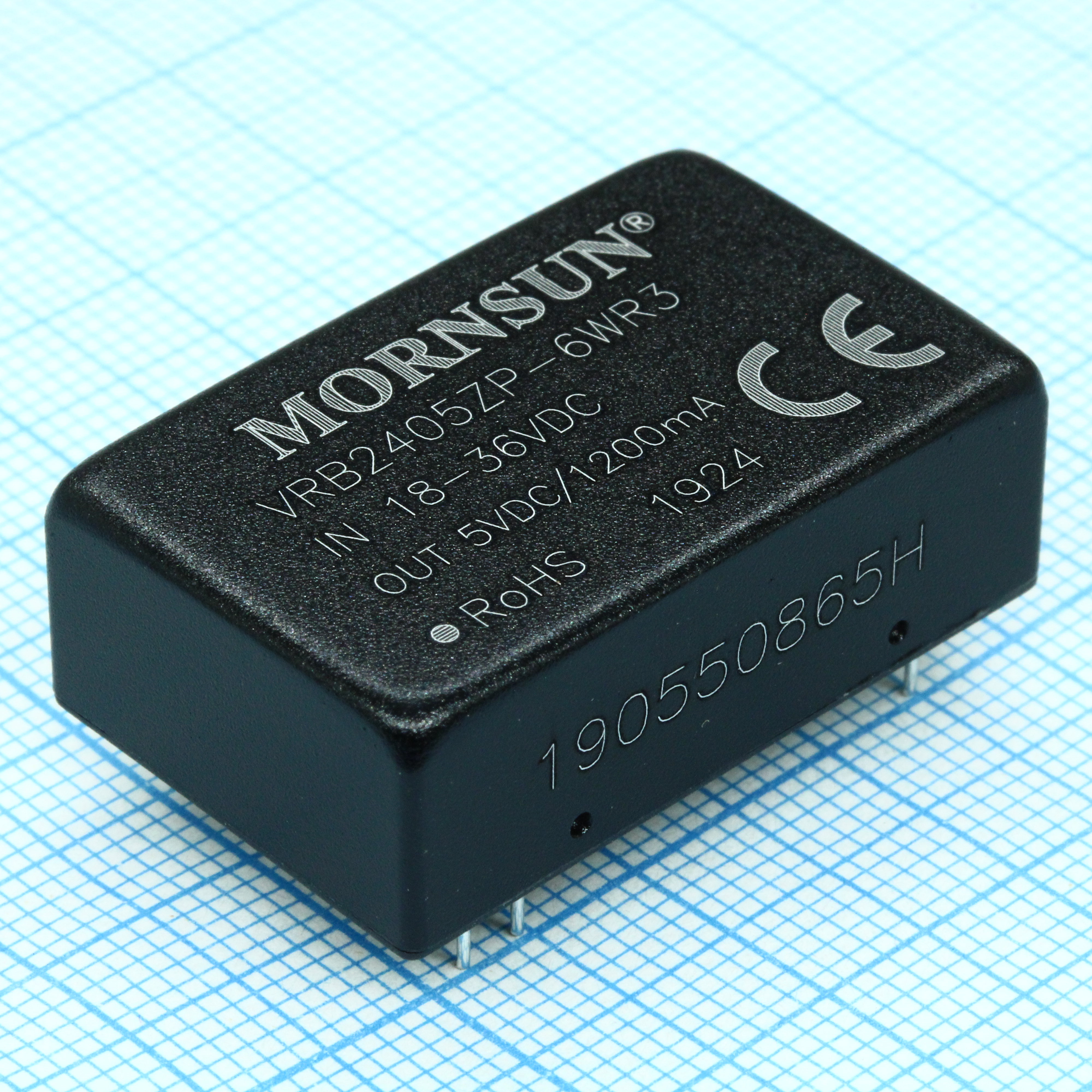 VRB2405ZP-6WR3 - Преобразователь DC/DC мощность, Вт: 6 вход 24(18-36)В выход 5В изоляция: 1500В, 32.0*20.0*10.8мм