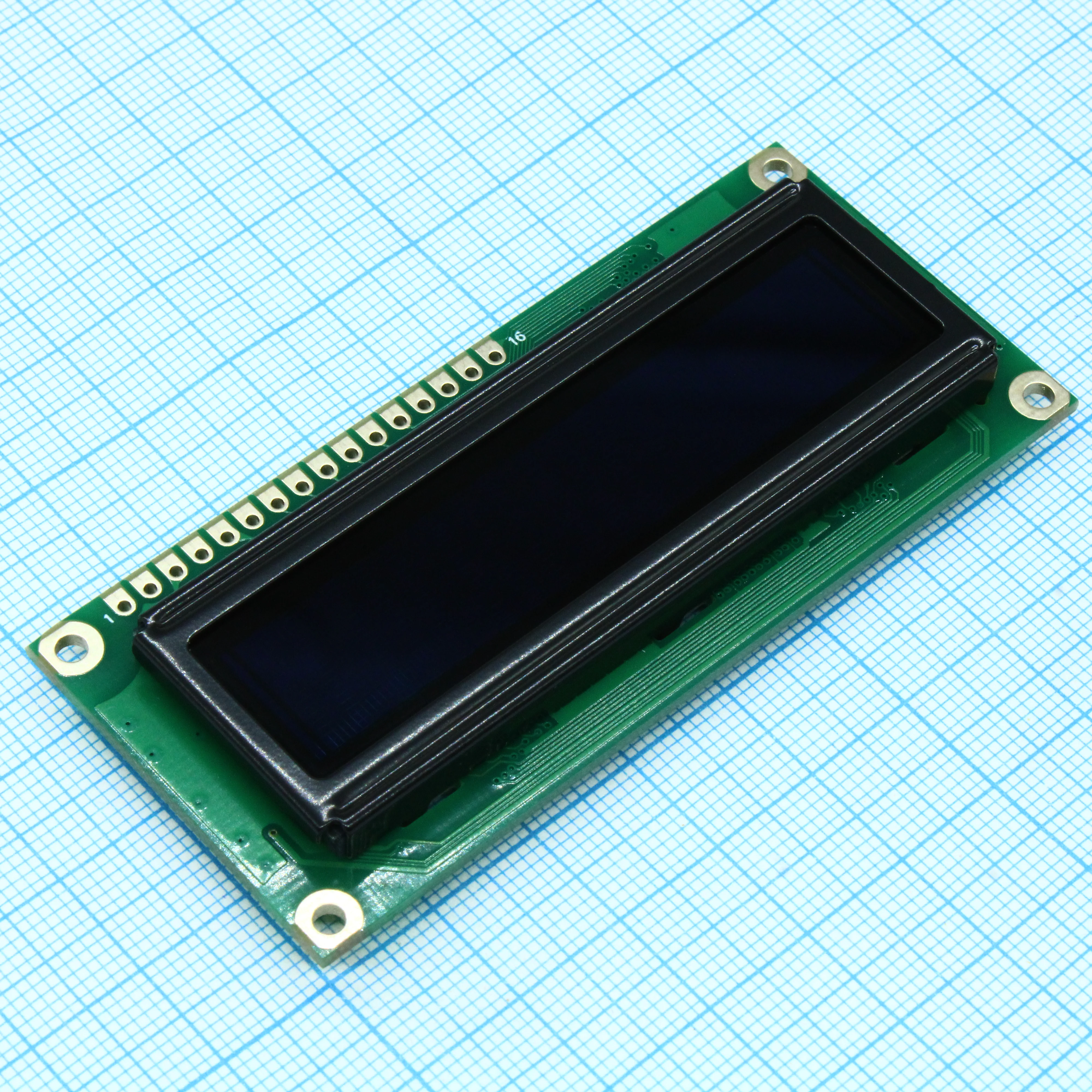 WEH001602ALPP5N00100 - OLED символьный 16х2 (1602A), желтый, 8-битный паралл. интерфейс 6800, VDD = 5В, -40...+80С