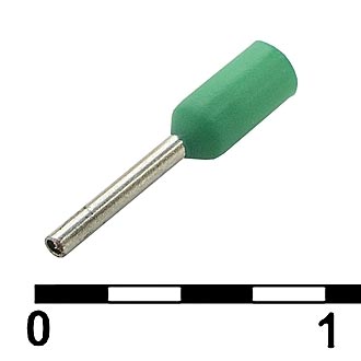 DN00206 GREEN (0.75X6MM) - Наконечник на кабель DN00206, зеленый, 0.75x6 мм