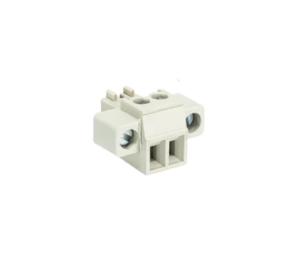 Розетка Wiecon 8513 B / 2 F OB - Розеточный разъем, угловой, на кабель, с монтажными фланцами, шаг 3,5 мм, 2 полюса, номинальное сечение: 1,5 мм кв., винтовая фиксация провода, 250V, 8А, без маркировки, цвет: серый, серия 8513 B