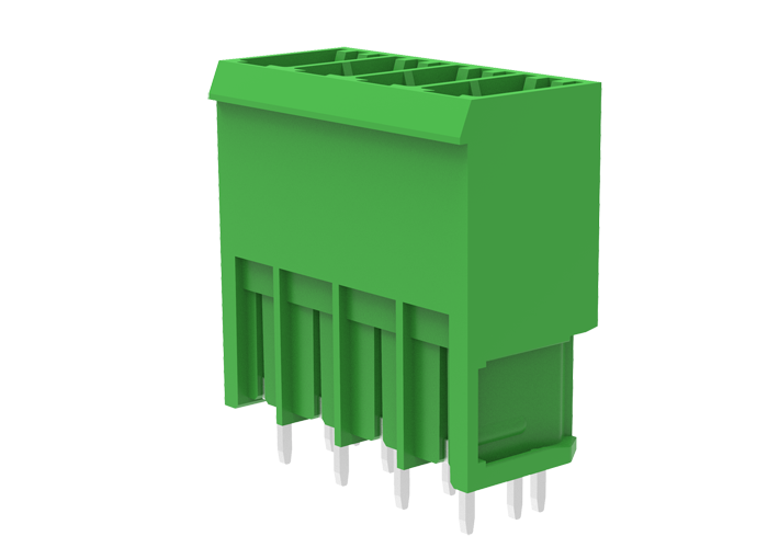Вилочный разъем на плату MC-PHH7.62V09-0001 - Вилочный разъем, вертикальный, на плату, шаг: 7.62 мм, 9 полюсов, фиксация на плате пайкой, исполнение: три вывода на полюс, 630V, 41A, цвет: зеленый