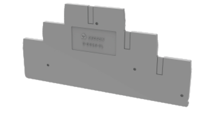 Торцевая крышка D-DS2.5-3L-01P-11 - Торцевая крышка, для клемм DS2.5-3L..., цвет: серый