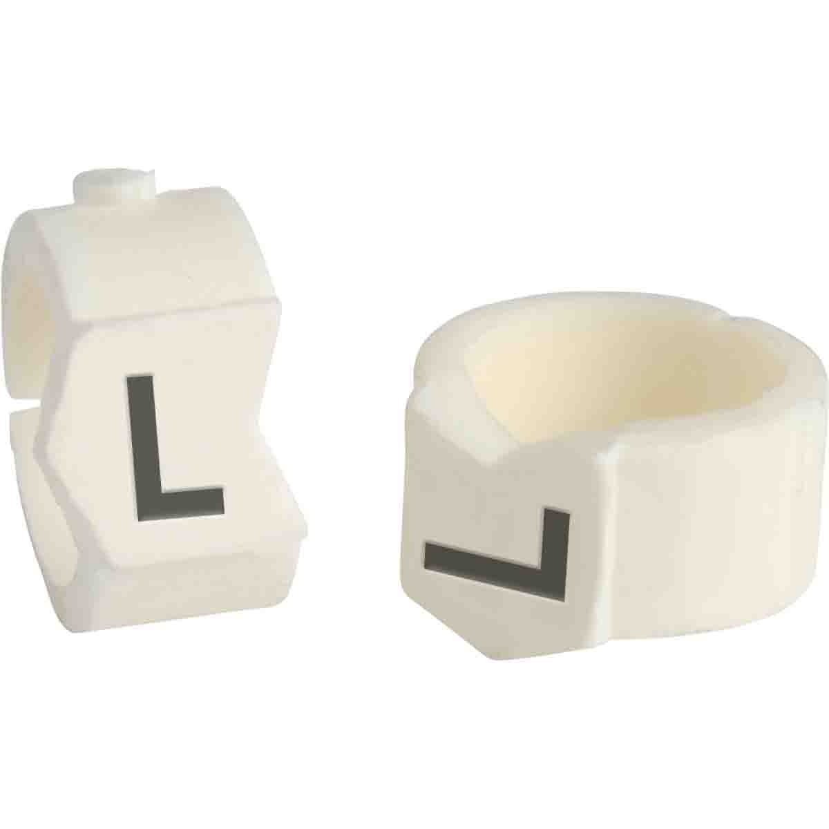 brd133521 - SCN-36-L клипсы белые, 50шт/упак, для провода 8,6-11,1мм диаметра, легенда L