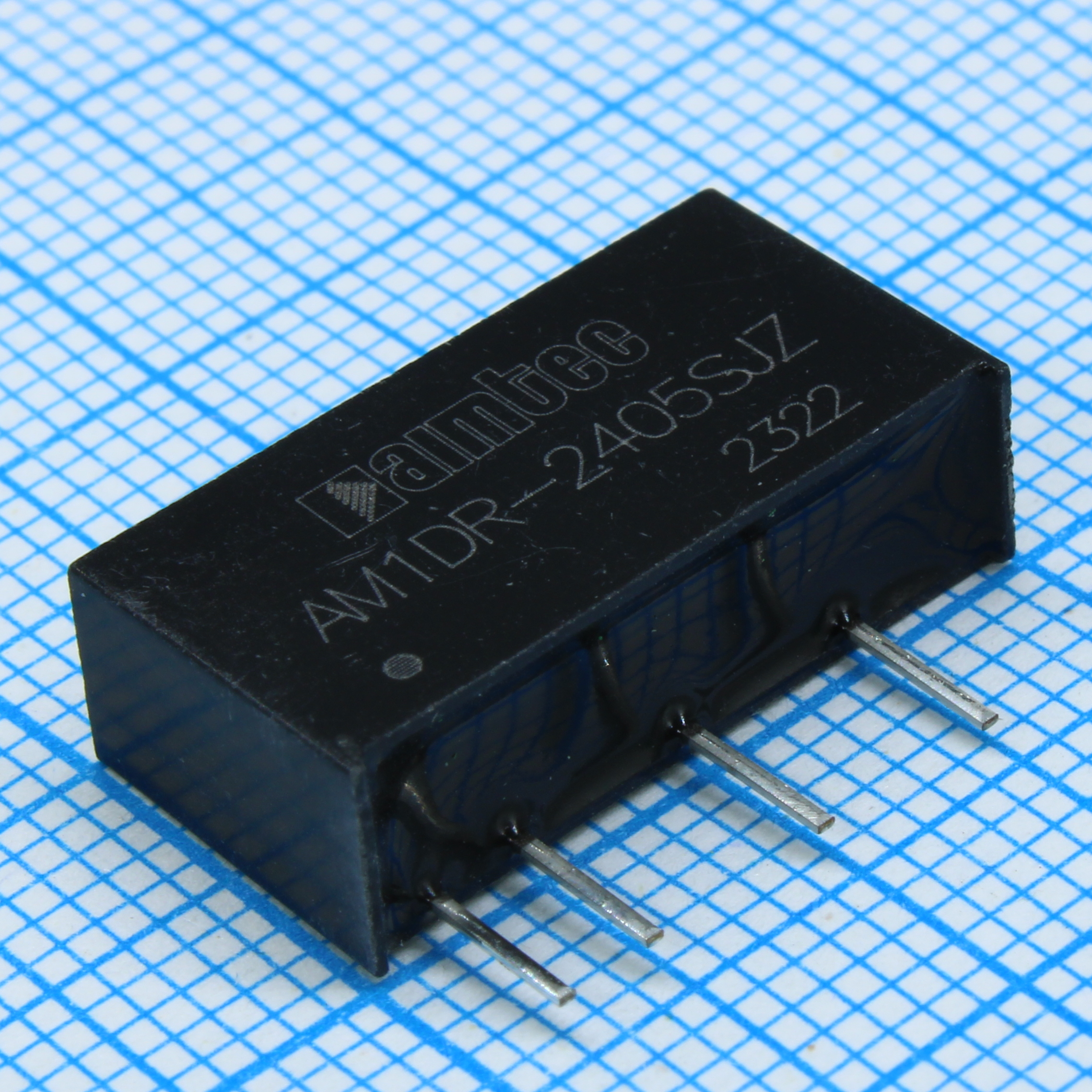 AM1DR-2405SJZ - DC/DC, 1Вт, вход 22.8…25.2В, выход 5В/0.02…0.2А, изоляция 1500В DC, КПД 73%,  максимальная емкостная нагрузка не более 1000мкФ, SIP7, 19.65x6x10.16мм, -40…85°C, пластик