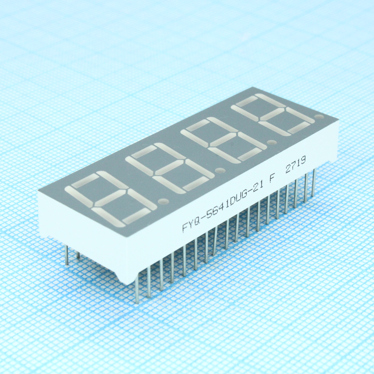 FYQ-5641DUG-21 - 4-х разрядный индикатор 14,2мм/зеленый/570нм/60-80мкд/ОА