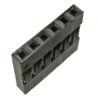 BLS-6 + TERMINAL - Разъем 1х6 гнездо на кабель, шаг 2.54мм, с контактами