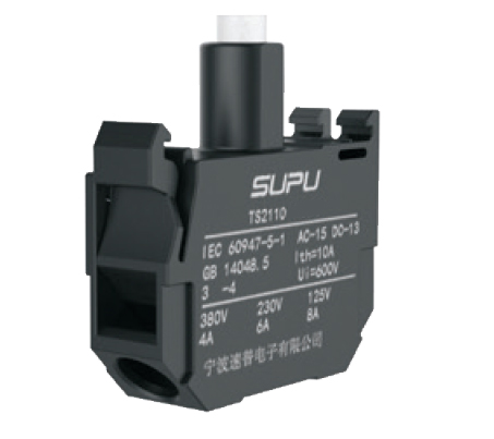 Блок индикации (белый) TS2101-1AG50 - Блок индикации, винтовая фиксация провода, LED AC 220V, для серии кнопок TS2, цвет: белый