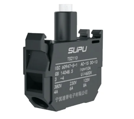 Блок индикации (белый) TS2101-1AB50 - Блок индикации, винтовая фиксация провода, LED AC/DC 12V, для серии кнопок TS2, цвет: белый