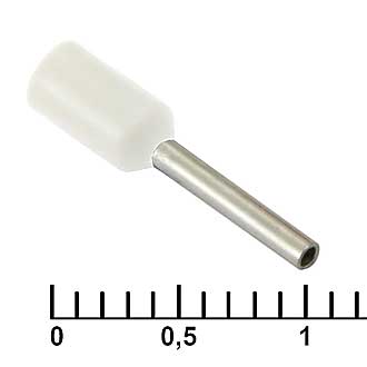 DN00508 WHITE (1X8MM) - Наконечник на кабель DN00508, белый, 1x8 мм