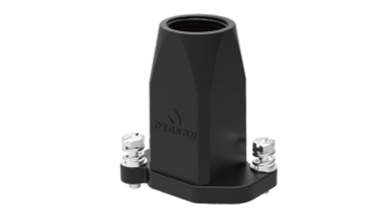 Крышка разъема DP3A/H-TE-2S-M20 - Крышка разъема на кабель, типоразмер 3A, стандартное исполнение, без уплотнителя, 1 отверстие с резьбой для кабельных вводов M20x1,5, с верхним расположением, винтовая фиксация разъемного соединения, материал корпуса: алю