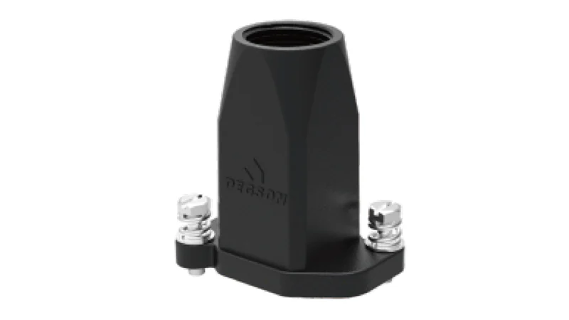 Крышка разъема DP3A/H-TE-2S-M20 - Крышка разъема на кабель, типоразмер 3A, стандартное исполнение, без уплотнителя, 1 отверстие с резьбой для кабельных вводов M20x1,5, с верхним расположением, винтовая фиксация разъемного соединения, материал корпуса: алю