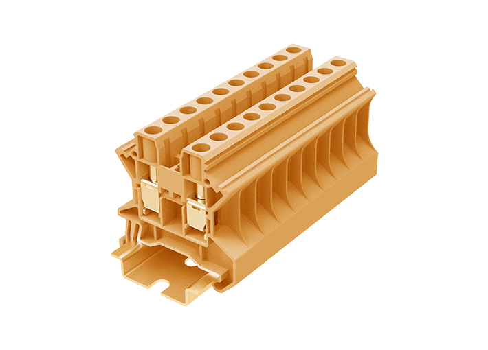 Проходная клемма TU6-2-OG - Проходная клемма, тип фиксации провода: винтовой, номинальное сечение: 6 мм кв., 41A, 1000V, ширина: 8,2 мм, цвет: оранжевый, тип монтажа: DIN 35