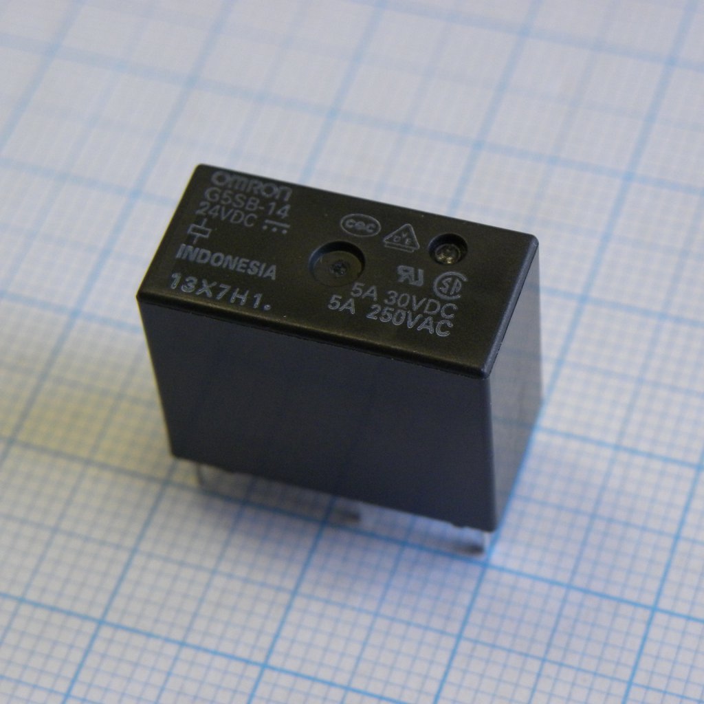 G5SB-14-24DC - Реле, Конфиг: 1C; Uкатушки: 24 В; DC; Мощность катушки (max): 400 мВт; контакты: 5 А; UDC: 30 В