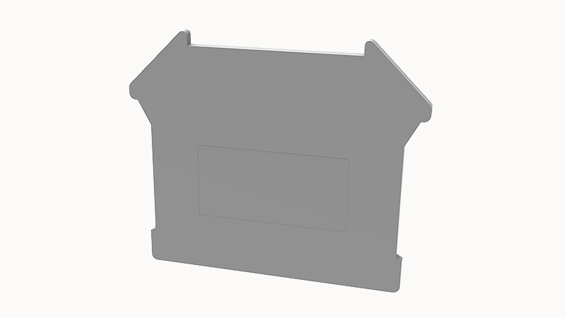 Торцевая крышка D-PC2.5-01P-11 - Торцевая крышка, для клемм PC2.5..., цвет: серый
