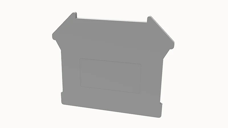 Торцевая крышка D-PC2.5-01P-11 - Торцевая крышка, для клемм PC2.5..., цвет: серый