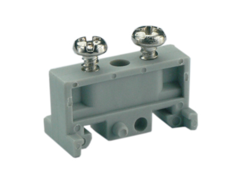 Концевой стопор UKJ-MD(GY) - Концевой стопор на рейку DIN15, тип зажима: винт, ширина: 6 мм, цвет: серый, пластик